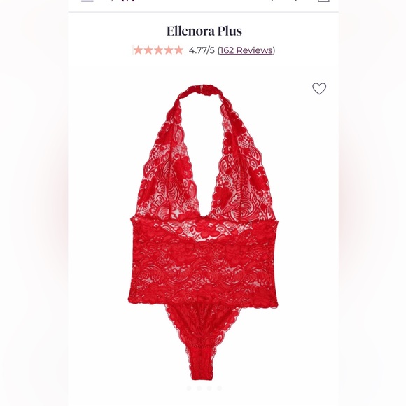 Adore Me Other - Brandnew Adore Me Red Lace Backless Lingerie X28-59